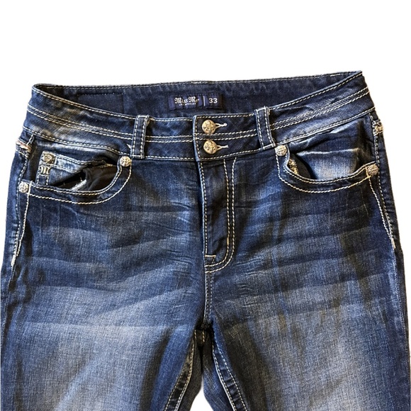 Miss Me Women's Curvy Straight Blue Jeans - Picture 6 of 8
